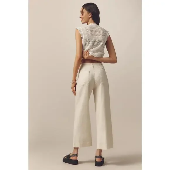 Maeve Cream Wide Leg Pants - Picture 11 of 11